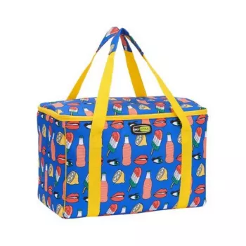 GIOSTYLE θερμοθύλακας Evo Square Assorted, πράσινο/κόκκινο/μπλε με διακόσμηση, 15 L