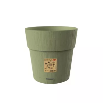 STEFANPLAST Ethica Γλάστρα με πιατάκι, Ø25 cm, Ύψος 25 cm, Πράσινο