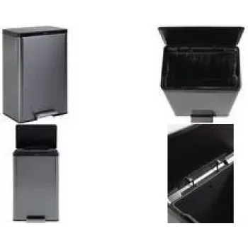 Rubbermaid Elite 45L Ανοξείδωτος κάδος με πεντάλ, ορθογώνιος, ανθεκτικός στα δακτυλικά αποτυπώματα 2112520