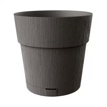 STEFANPLAST Ethica Γλάστρα με πιατάκι Ø40x39cm Γκρι