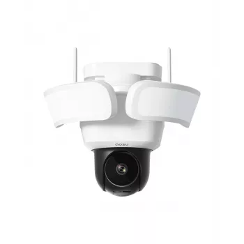 AOSU Smart Security Floodlight Cam Pro 2K QHD ενσύρματη εξωτερική κάμερα με προβολέα 2400lm, αναγνώριση AI, IP65