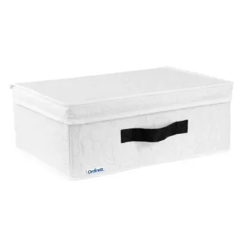 ORDINETT Ορθογώνιο καλάθι αποθήκευσης 36x26x14 cm Βαμβάκι Γκρι