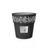 STEFANPLAST Gaia Γλάστρα με πιατάκι Ø25x25cm Μαύρο