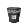 STEFANPLAST Gaia Γλάστρα με πιατάκι Ø25x25cm Μαύρο