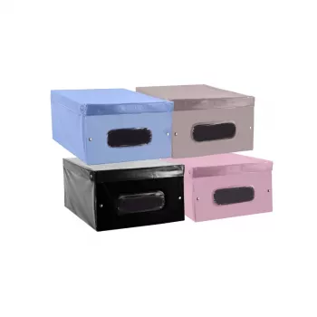 ORDINETT Κουτί αποθήκευσης βινυλίου 50x38x24 cm Cloe PVC διάφορα