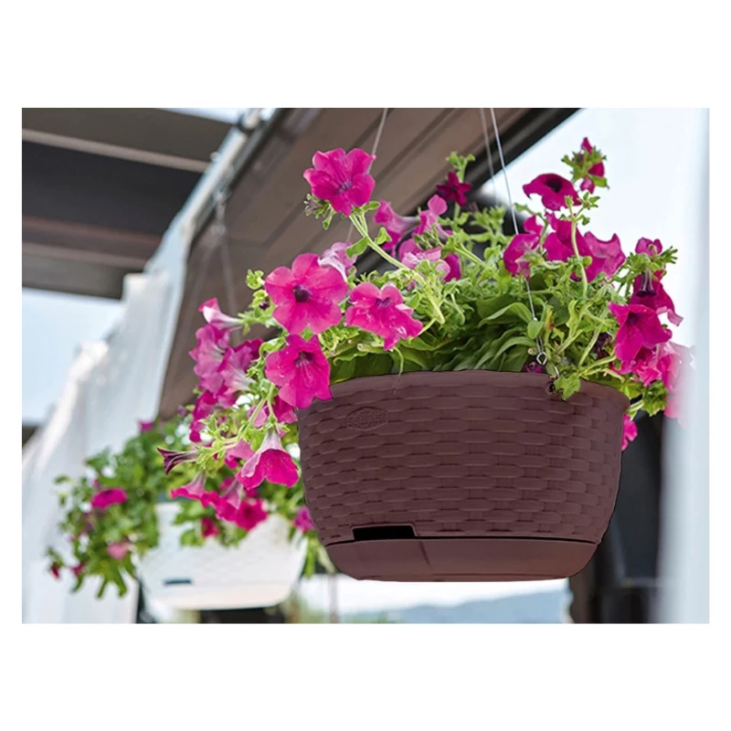 STEFANPLAST Κρεμαστή γλάστρα Natural Ø30x14,5cm Σκούρο καφέ