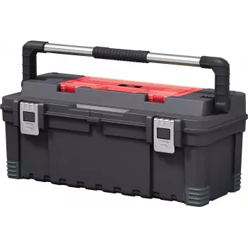KETER DIY Hawk Βαλιτσάκι εργαλείων 26 με οργανωτή, 66 x 28,7 x 26,6 cm, Μαύρο/Κόκκινο