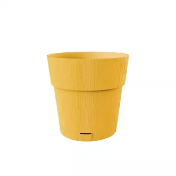 STEFANPLAST Ethica Γλάστρα με πιατάκι Ø20x19cm Κίτρινο μουστάρδας