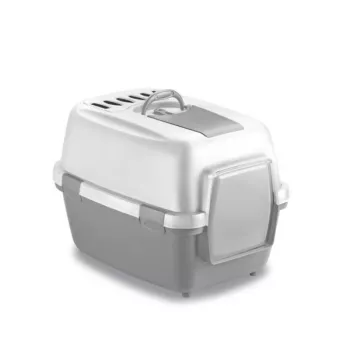 STEFANPLAST WivaCat Κλειστή αμμολεκάνη γάτας 55x40x40 cm λευκή/γκρι