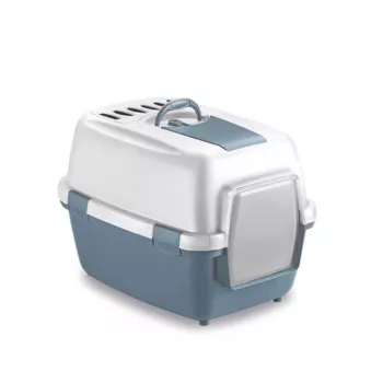 STEFANPLAST WivaCatt Κλειστή αμμολεκάνη γάτας 55x40x40 cm λευκή/μπλε