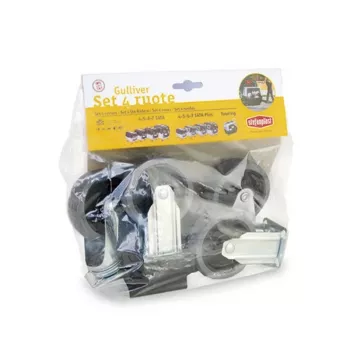 STEFANPLAST Σετ ρόδων 4 τεμ. για κλουβί μεταφοράς Gulliver 4-5-6-7 μαύρο