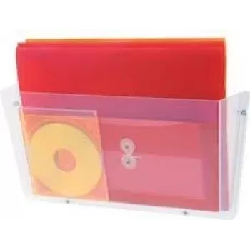 deflecto DocuPocket Επιτοίχια βάση φυλλαδίων, DIN A4 οριζόντια, άθραυστο, διάφανο πλαστικό, 1 τεμ. (63201)