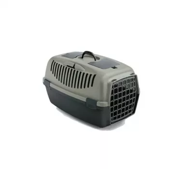 STEFANPLAST Gulliver 2 Κλουβί μεταφοράς με πλαστική πόρτα 55x36x35 cm γκρι/πράσινο