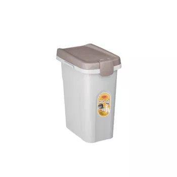 STEFANPLAST Δοχείο αποθήκευσης τροφής κατοικίδιων 15 L λευκό/ανοιχτό γκρι