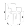 BICA Καρέκλα κήπου Verona πολυθρόνα καφέ