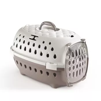 STEFANPLAST Travel Chic Θήκη μεταφοράς για κατοικίδια 50x34,5x32 cm λευκό/ανοιχτό γκρι