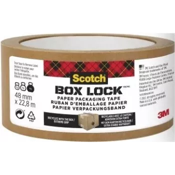 3M Scotch Box LockT Χάρτινη ταινία συσκευασίας 48mm x 22,8m καφέ 7850-23-EF-8GC