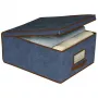ORDINETT Κουτί αποθήκευσης ύφασμα 48x36x19 cm μπλε
