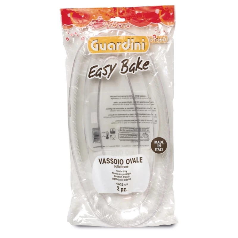 GUARDINI Πλαστικοί δίσκοι διαφανείς 2 τεμ. Easy Bake 46x23cm
