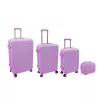 ORDINETT Σετ βαλίτσες σκληρές 4 τεμ. 98L/60L/43L/15L ροζ