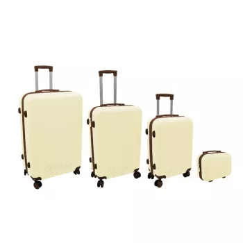 ORDINETT Σετ βαλίτσες 4 τεμ. 98L + 60L + 43L + 15L λευκό