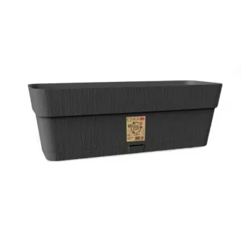 STEFANPLAST Ethica Γλάστρα με πιατάκι 50x18x17 cm γκρι