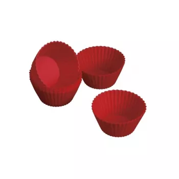 GUARDINI Φόρμα σιλικόνης για cupcakes 6 τεμ. Juliette Ø 6,5 x 3 cm κόκκινο
