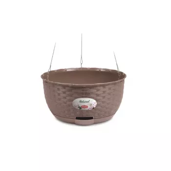 STEFANPLAST Κρεμαστή γλάστρα Natural Ø30x14,5cm καφέ