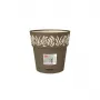 STEFANPLAST Gaia Flower Pot with Tray Ø20x19cm Brown