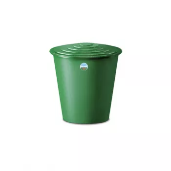 STEFANPLAST Βαρέλι βρόχινου νερού 210L με καπάκι και βρύση Ø76,5x84cm πράσινο