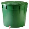 STEFANPLAST Βαρέλι βρόχινου νερού 500L με καπάκι και βρύση Ø100x85cm πράσινο