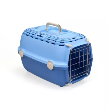 STEFANPLAST Κουτί μεταφοράς Horizon 1 με μεταλλική πόρτα 48x32x30 cm γαλάζιο/μπλε