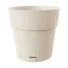 STEFANPLAST Ethica Γλάστρα με Πιατάκι Ø40x39cm Λευκό