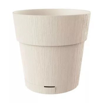 STEFANPLAST Ethica Γλάστρα με Πιατάκι Ø40x39cm Λευκό