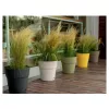 STEFANPLAST Ethica Γλάστρα με Πιατάκι Ø40x39cm Λευκό