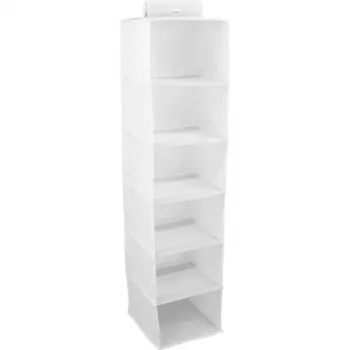 ORDINETT Οργανωτής τοίχου με 6 ράφια 30x30x120cm Βαμβάκι Γκρι