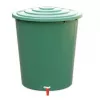 STEFANPLAST Βαρέλι βρόχινου νερού 310L με καπάκι και βρύση, Πράσινο, Ø80x97cm