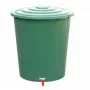 STEFANPLAST Βαρέλι βρόχινου νερού 310L με καπάκι και βρύση, Πράσινο, Ø80x97cm
