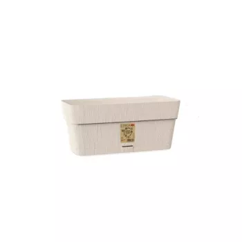 STEFANPLAST Ethica Flower Box with Tray, 30 x 13 x 12 cm, White