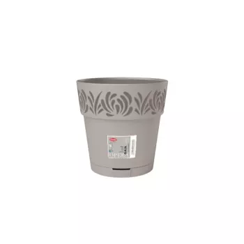STEFANPLAST Gaia Γλάστρα με Πιατάκι Ø20x19cm Ανοιχτό γκρι