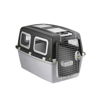 STEFANPLAST Gulliver 6 Plus Μεταφορικό κουτί για μεγάλα σκυλιά 92x64x66 cm Σκούρο γκρι/Ανοιχτό γκρι