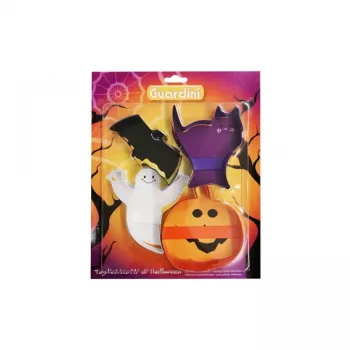 GUARDINI Halloween Σετ 4 κουτιών μπισκότων, 10 x 2 cm, στρογγυλά κουτιά μπισκότων από λευκοσίδηρο