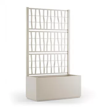 STEFANPLAST Ζαρντινιέρα με πλέγμα Ethica 80x36x140 cm Λευκό