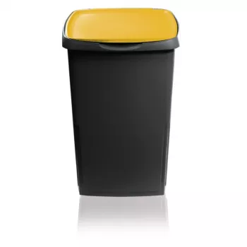 GIOSTYLE Κάδος απορριμμάτων Eco Solution 45L Σκούρο γκρι/Κίτρινο