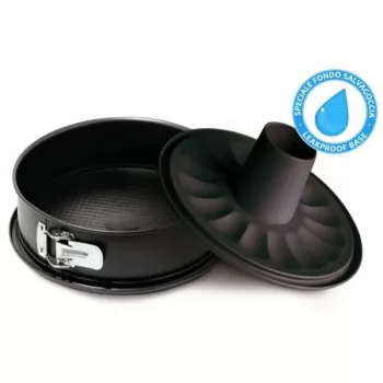GUARDINI Gardenia Στρογγυλή φόρμα ψησίματος για κέικ και cupcakes, 24 x 7,7 cm, Αντικολλητική, Ανθρακί