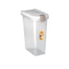 STEFANPLAST Δοχείο αποθήκευσης τροφής 25L 10kg Διάφανο/Λευκό