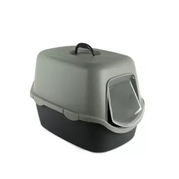 STEFANPLAST Cathy Τουαλέτα γάτας με καπάκι 56x40x40 cm Γκρι/Πράσινο