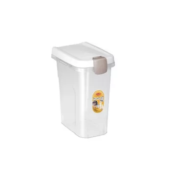 STEFANPLAST Δοχείο αποθήκευσης τροφής κατοικιδίων 15L 6kg Διαφανές/Λευκό 33x22x41cm