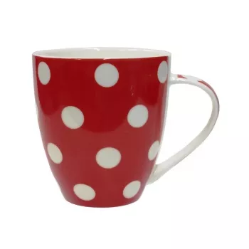 ASI COLLECTION Κούπα Dots 513 ml Κόκκινη με λευκές βούλες