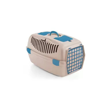STEFANPLAST Κλουβί μεταφοράς Gulliver 2 με πλαστική πόρτα 55x36x35 cm Λευκό Travertin